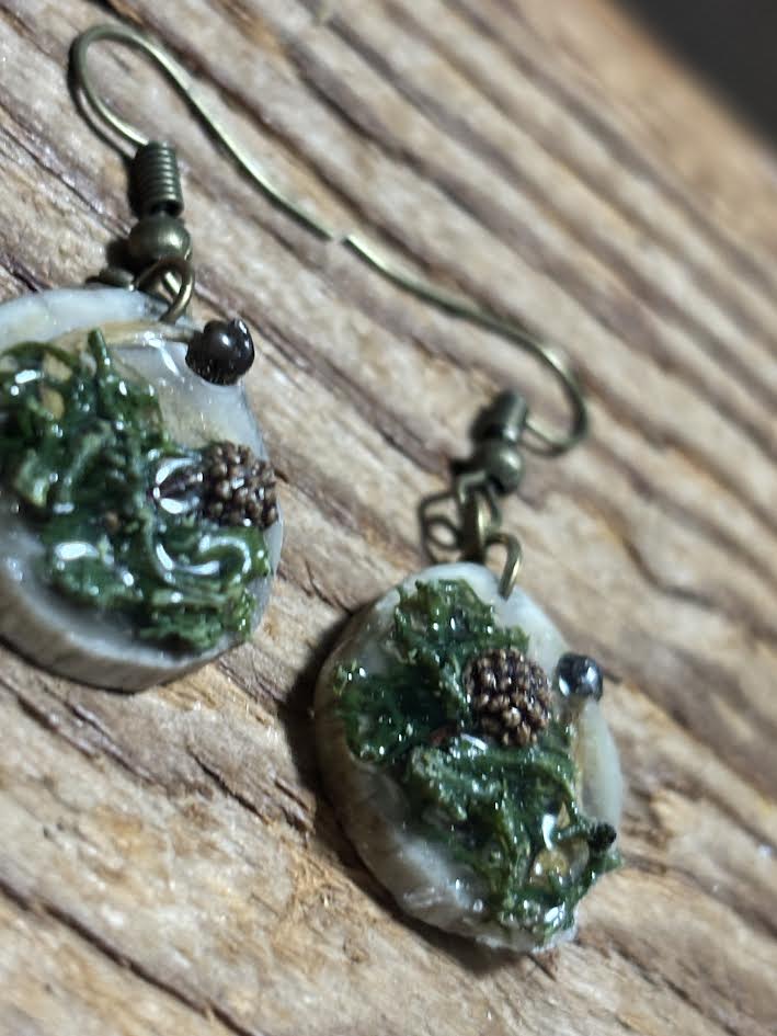 Moss & Pine Antler Earrings