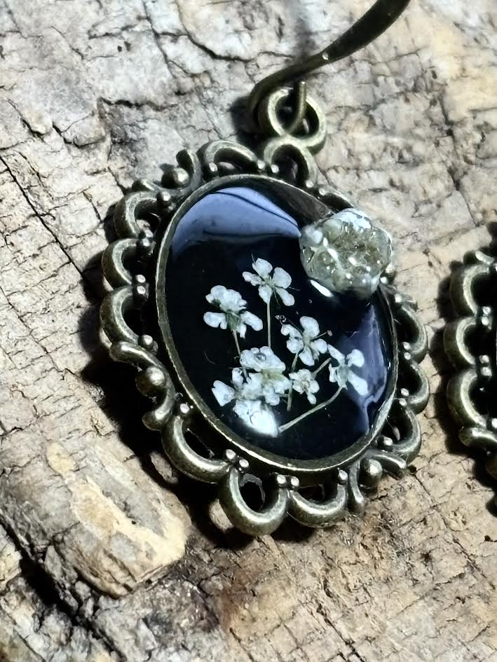 Queen Anne's Lace at Dusk Earrings