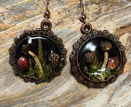 Copper Hollow Earrings