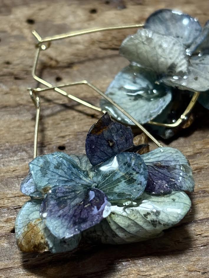 Blue Hydrangea Everheld Earrings