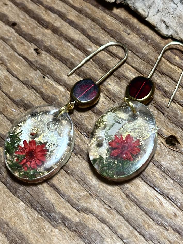 Scarlet Meadow Earrings