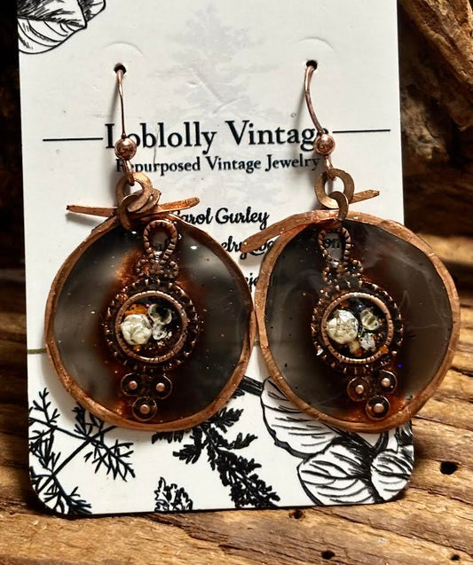 Copper Midnight Garden Earrings