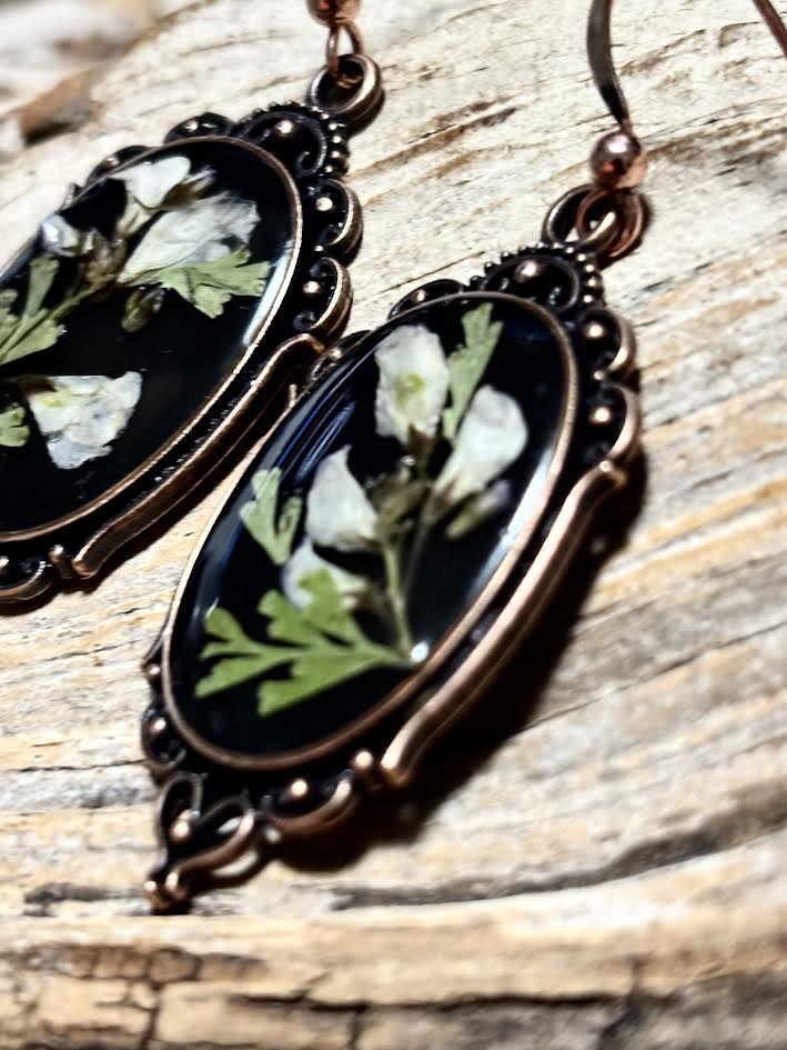 Wildflower Cameo Earrings