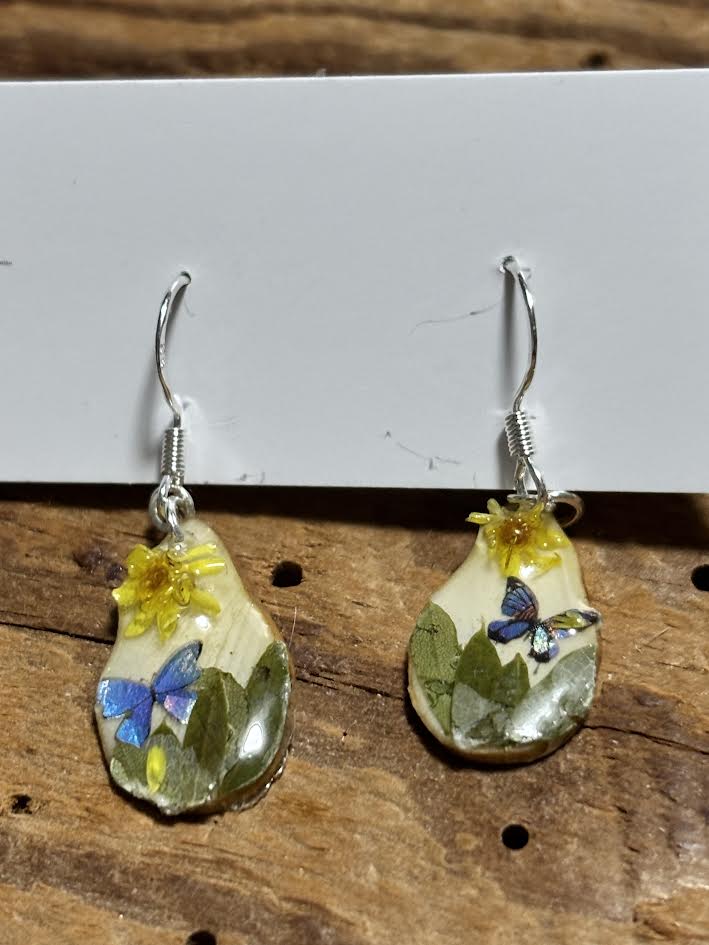 Wildflower Antler Earrings