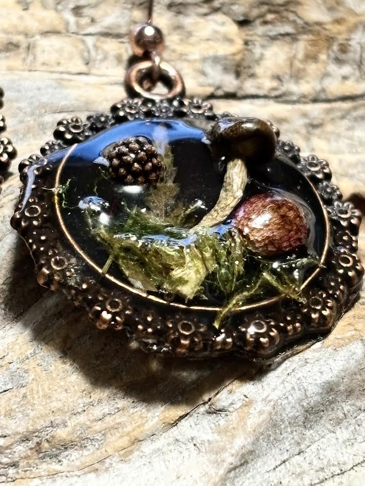 Copper Hollow Earrings
