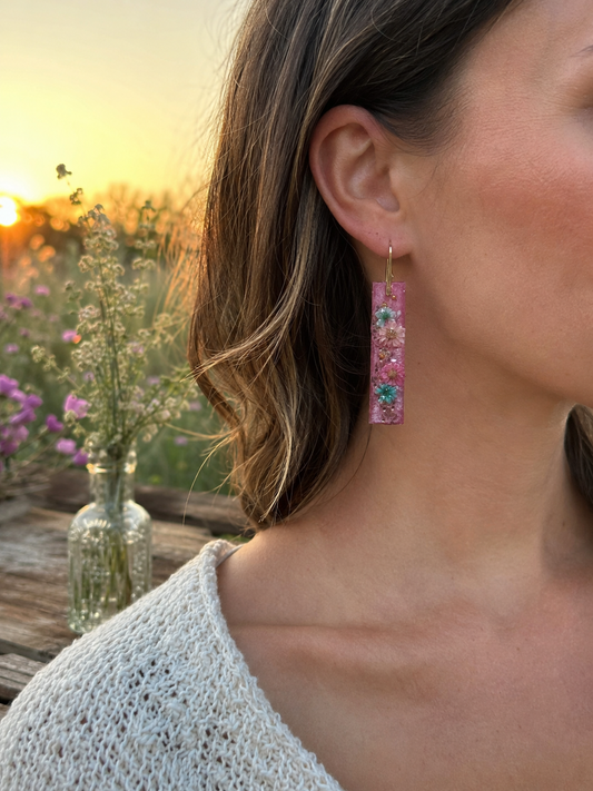 Rosy Meadow Blooms Earrings