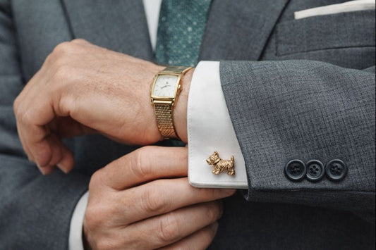 Scottie Dog Gold-Tone Cufflinks