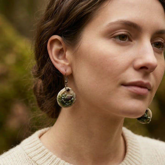 Moss & Pine Antler Earrings