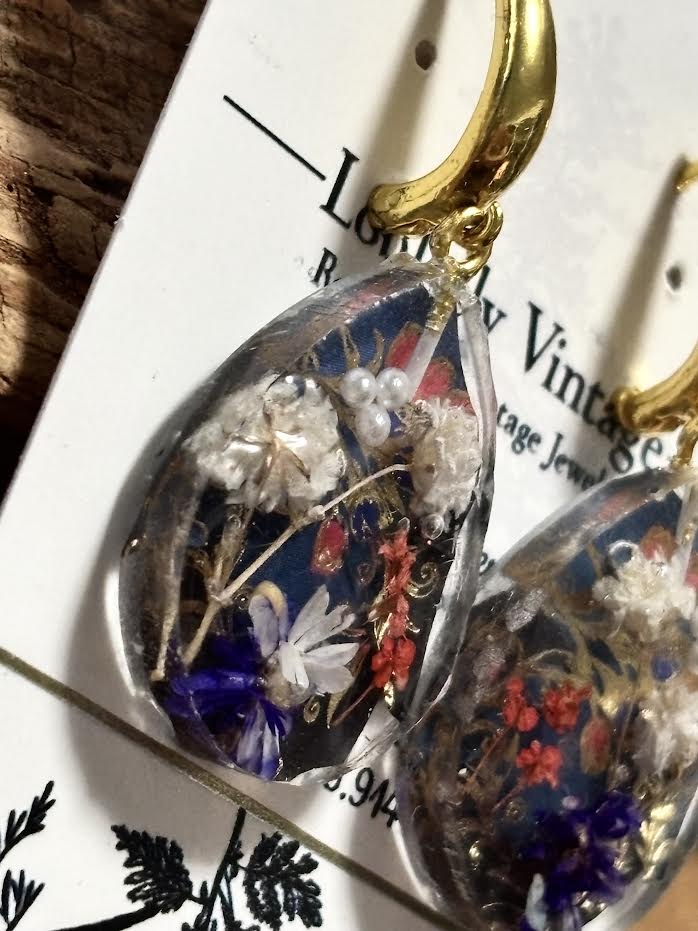 Midnight Meadow Botanical Earrings