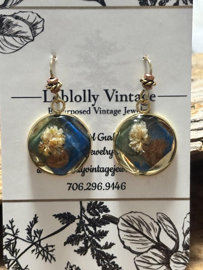 Ocean & Amber Whispers Earrings