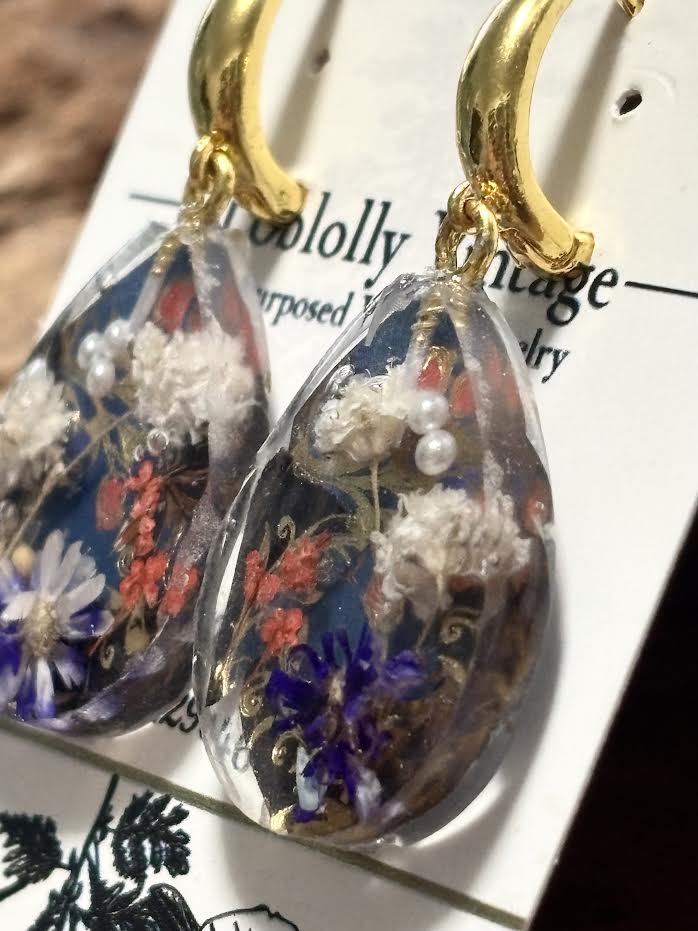 Midnight Meadow Botanical Earrings
