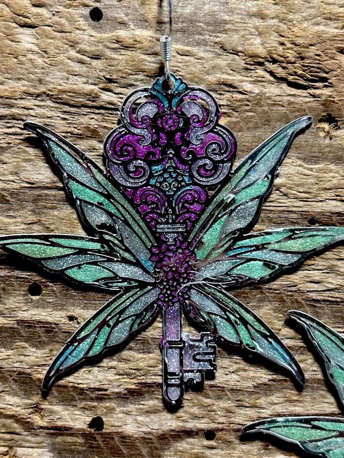 Gilded Meadow Enchanted Keywing Earrings