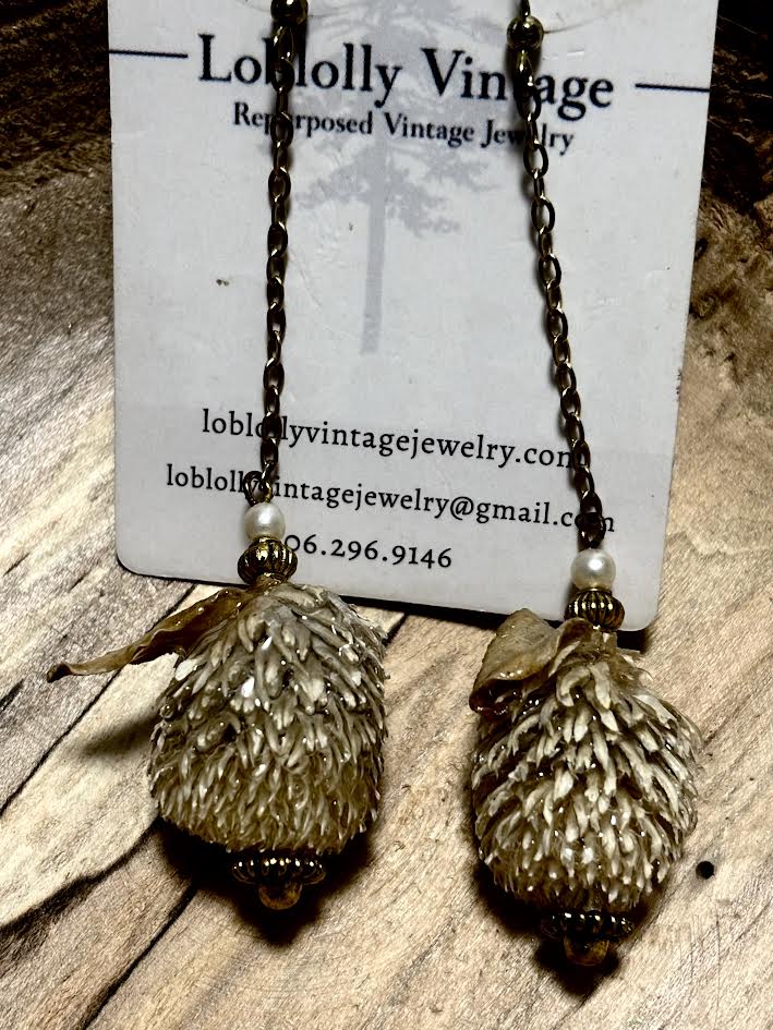 White Clover Bloom Earrings