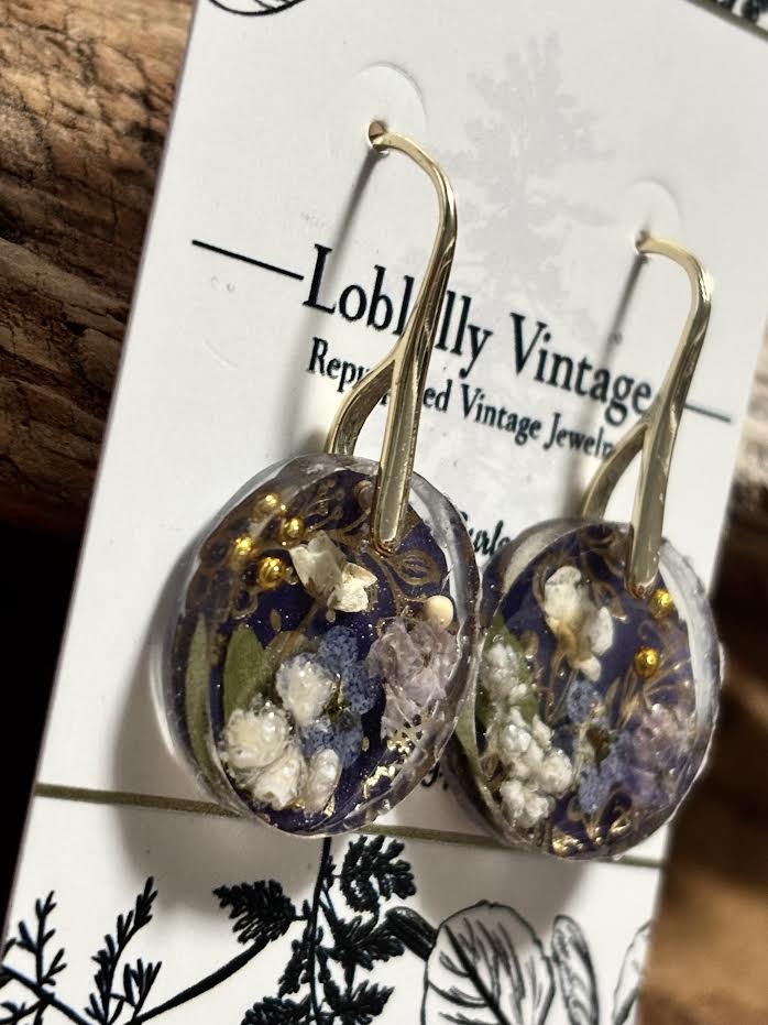 Violet Garden Botanical Earrings