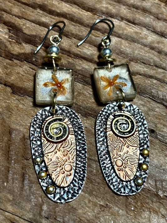 Sandalwood Relic Earrings