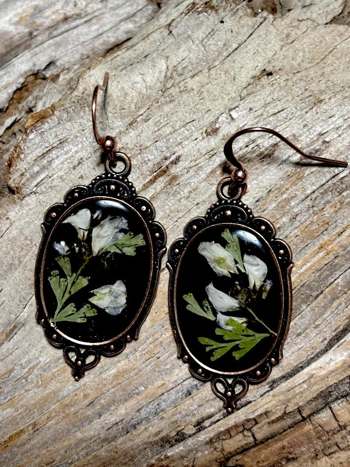Wildflower Cameo Earrings