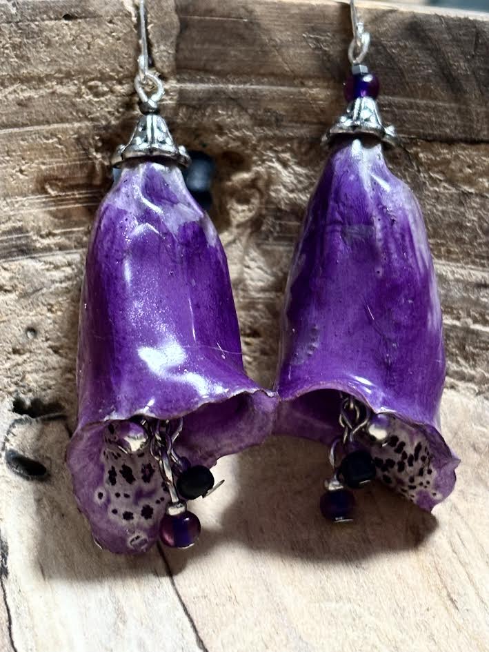 Foxglove in Violet Earrings