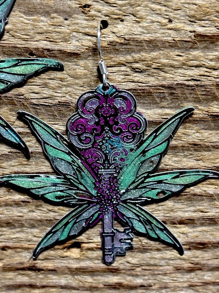 Gilded Meadow Enchanted Keywing Earrings