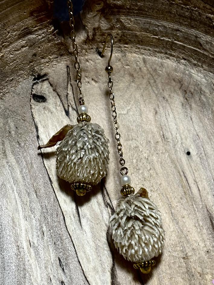 White Clover Bloom Earrings