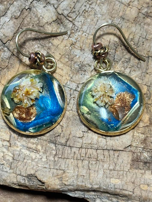 Ocean & Amber Whispers Earrings