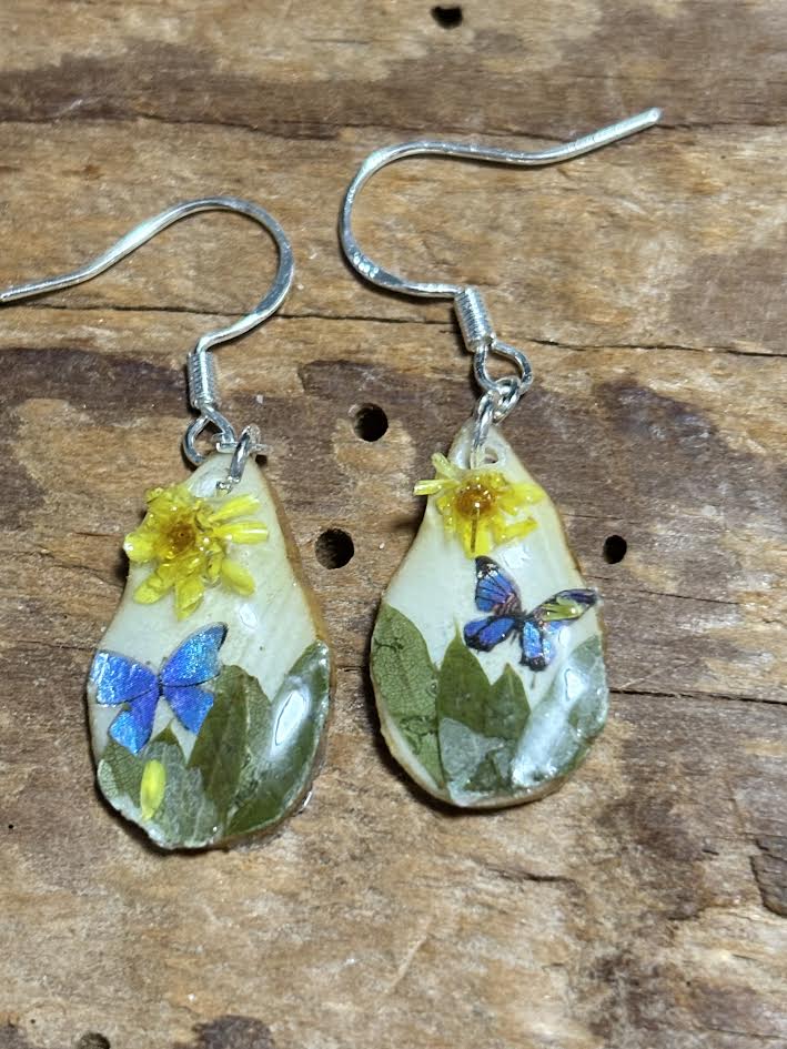 Wildflower Antler Earrings