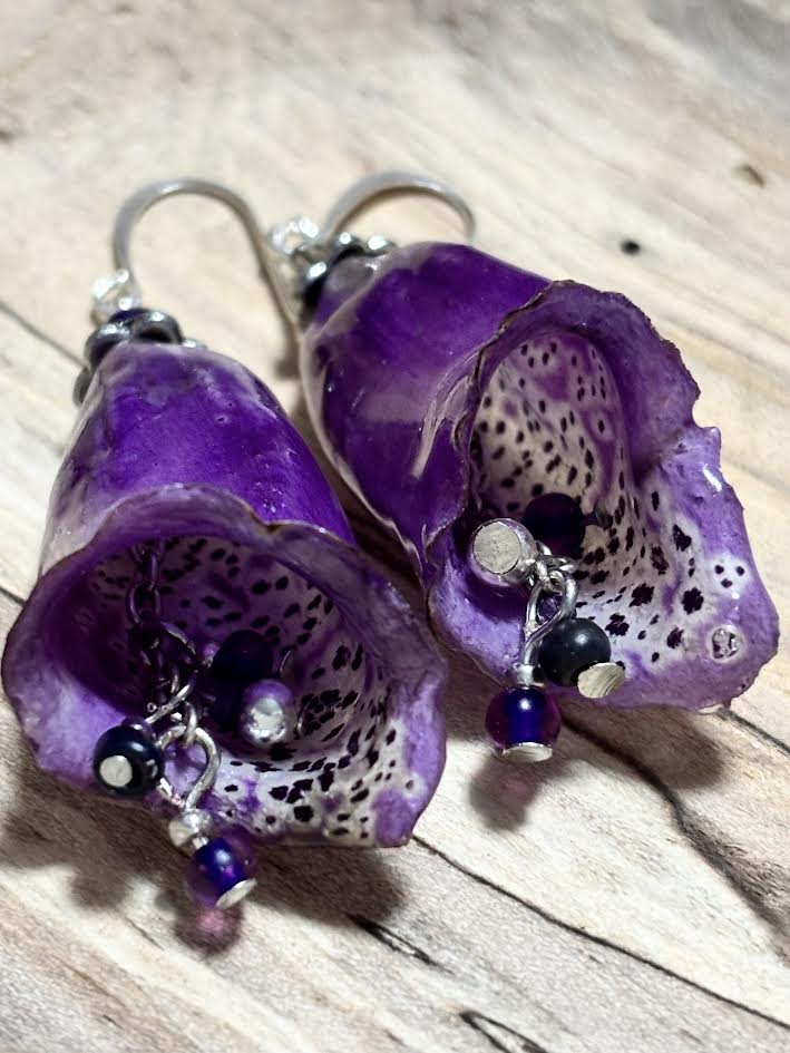 Foxglove in Violet Earrings