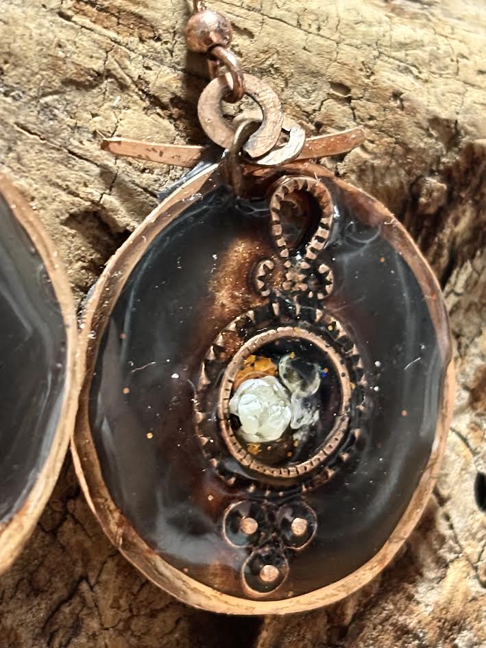 Copper Midnight Garden Earrings