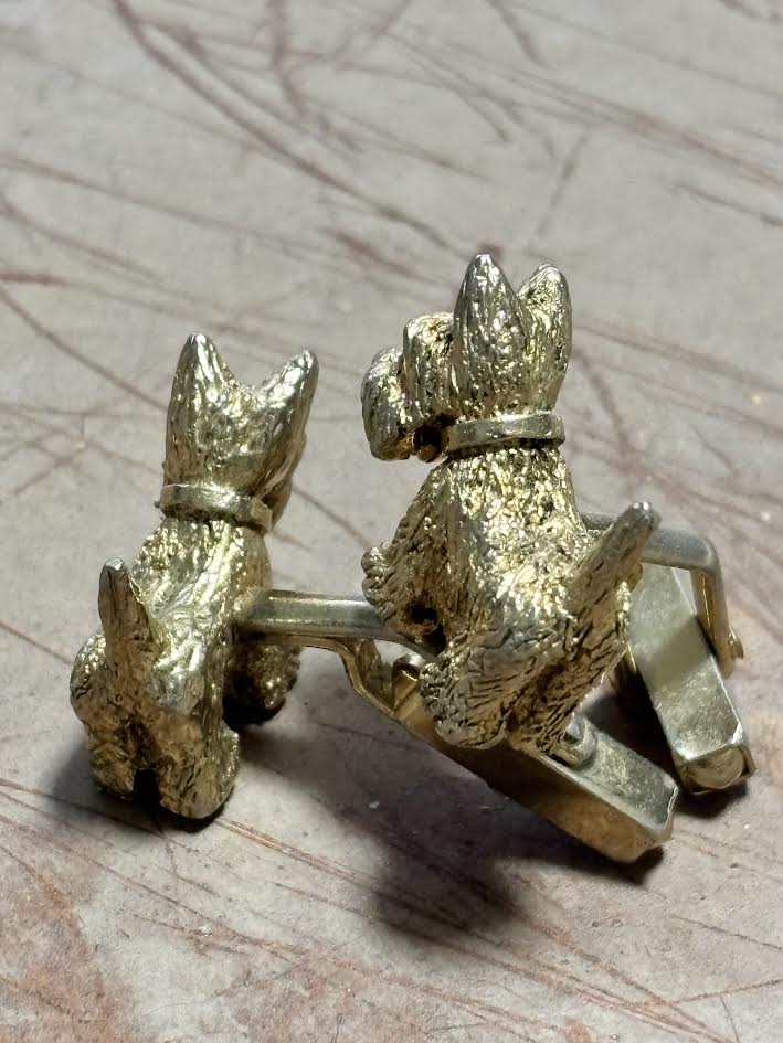 Scottie Dog Gold-Tone Cufflinks