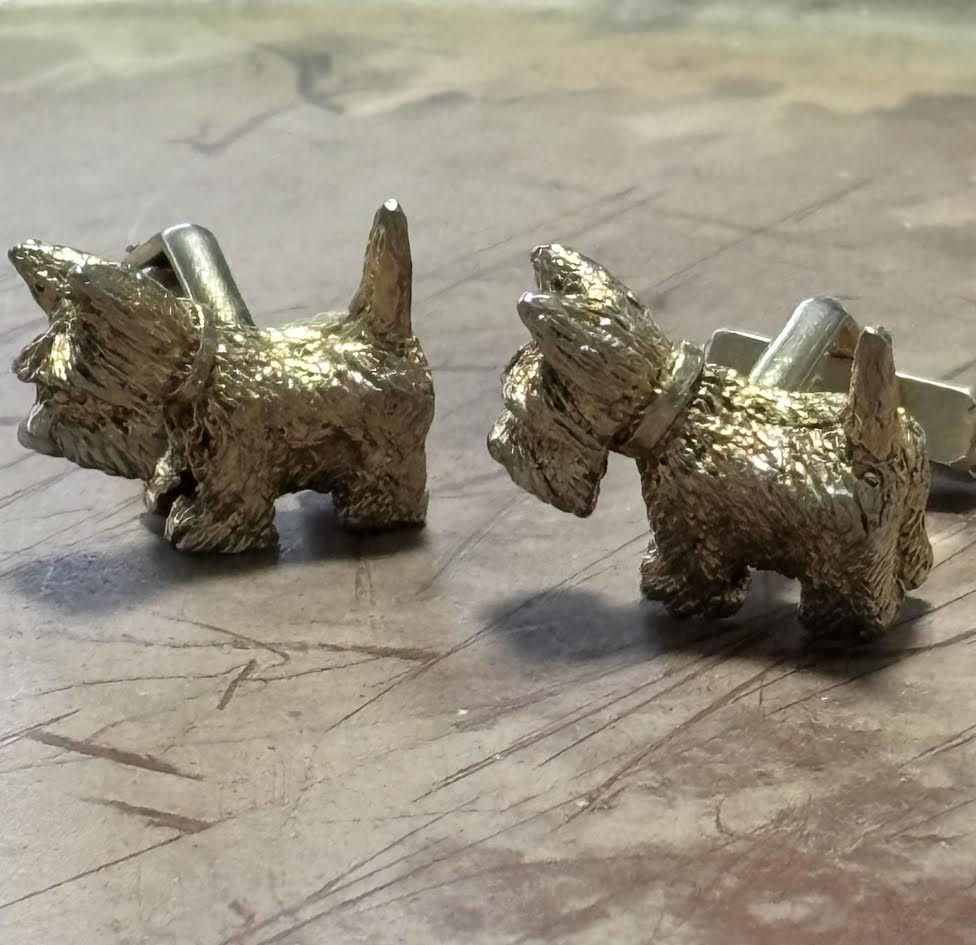 Scottie Dog Gold-Tone Cufflinks