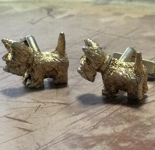 Scottie Dog Gold-Tone Cufflinks