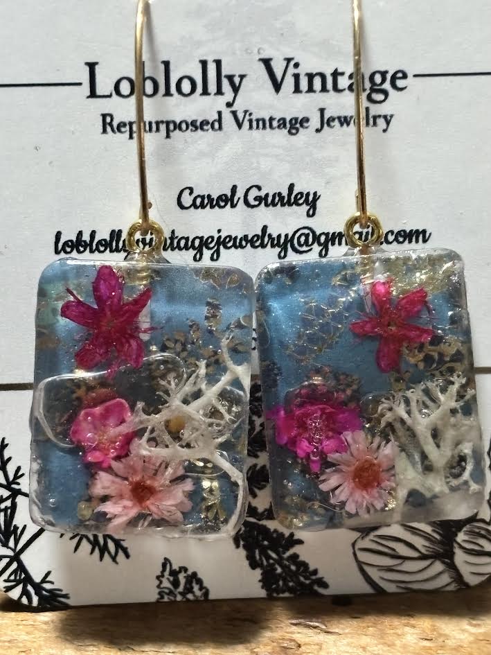 Washi Meadow Botanical Earrings