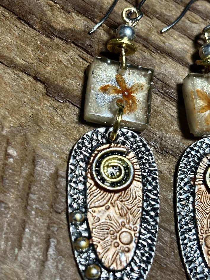 Sandalwood Relic Earrings