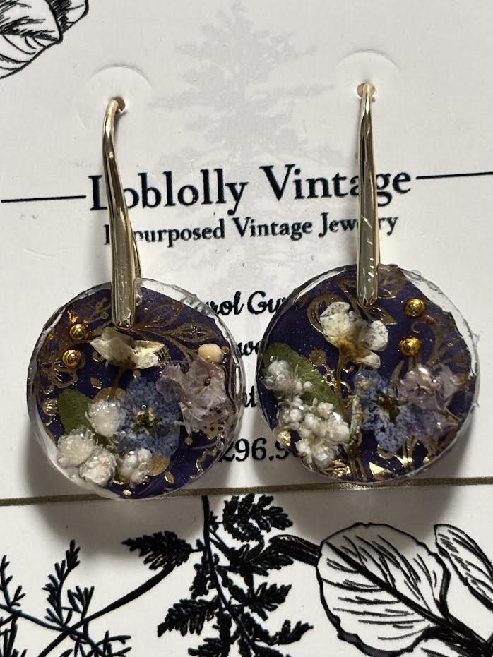Violet Garden Botanical Earrings