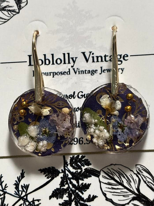 Violet Garden Botanical Earrings