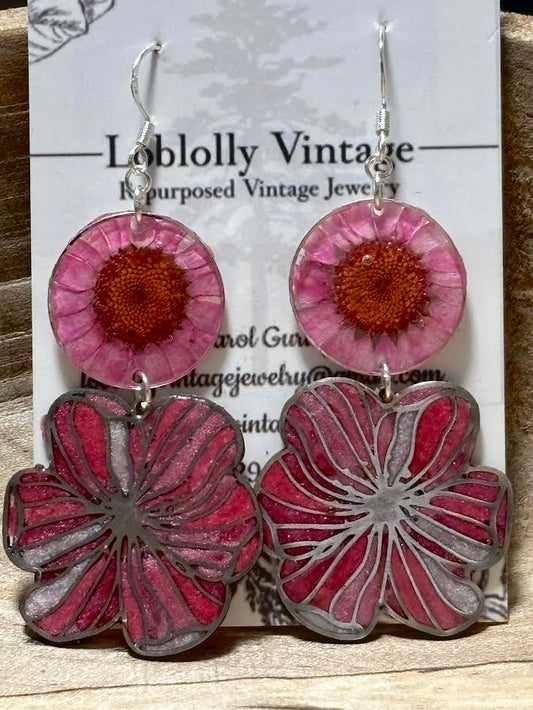 Blushing Bloom Drop Earrings