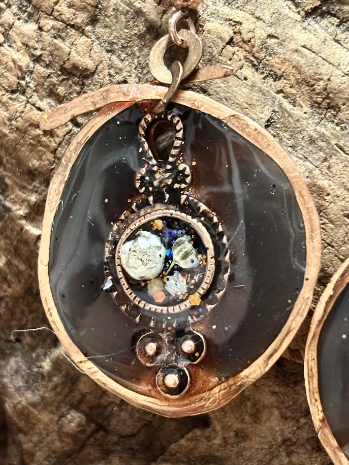 Copper Midnight Garden Earrings