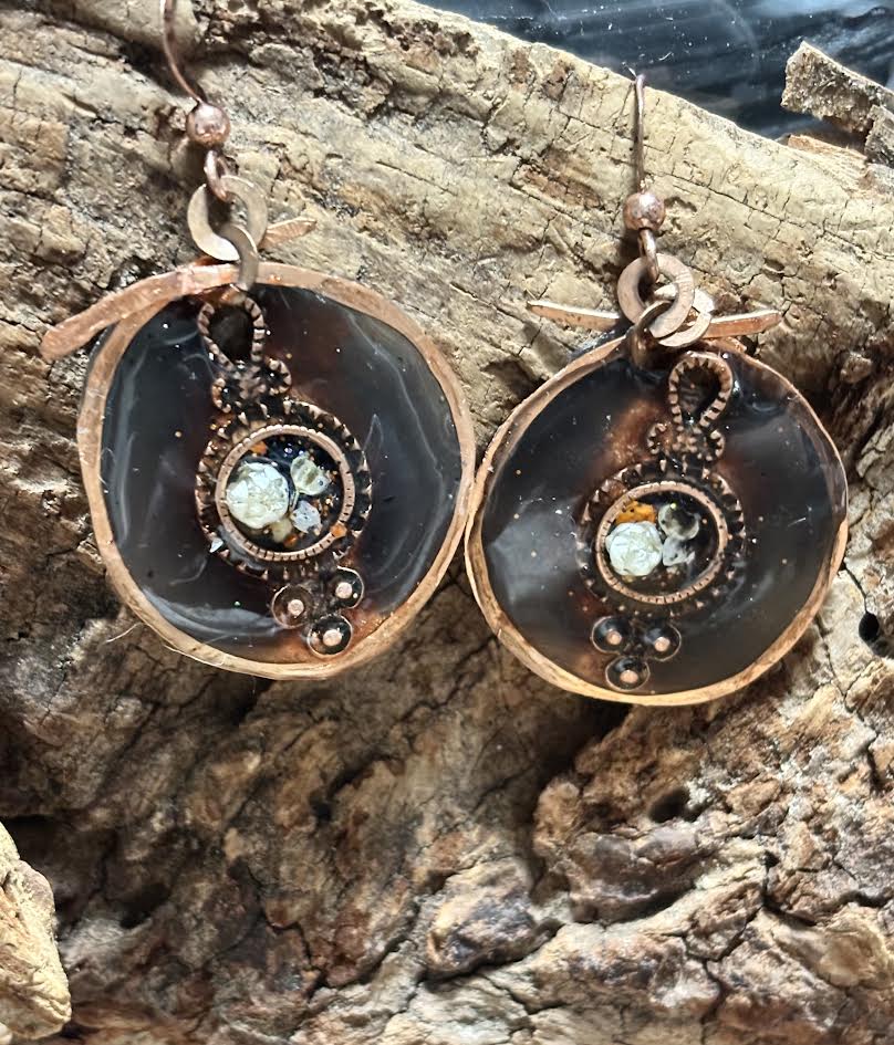 Copper Midnight Garden Earrings