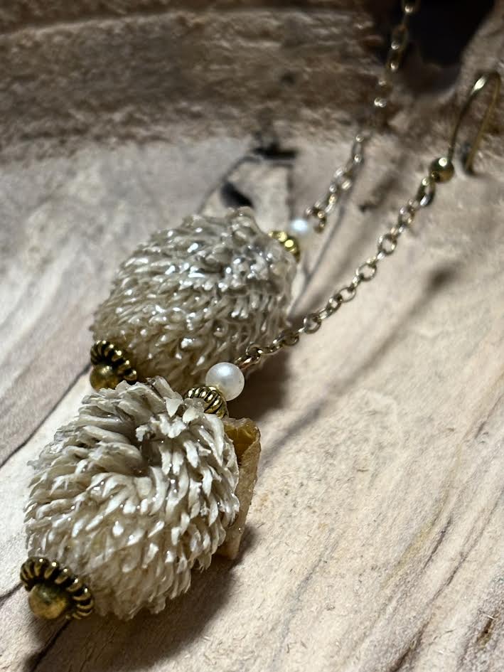 White Clover Bloom Earrings