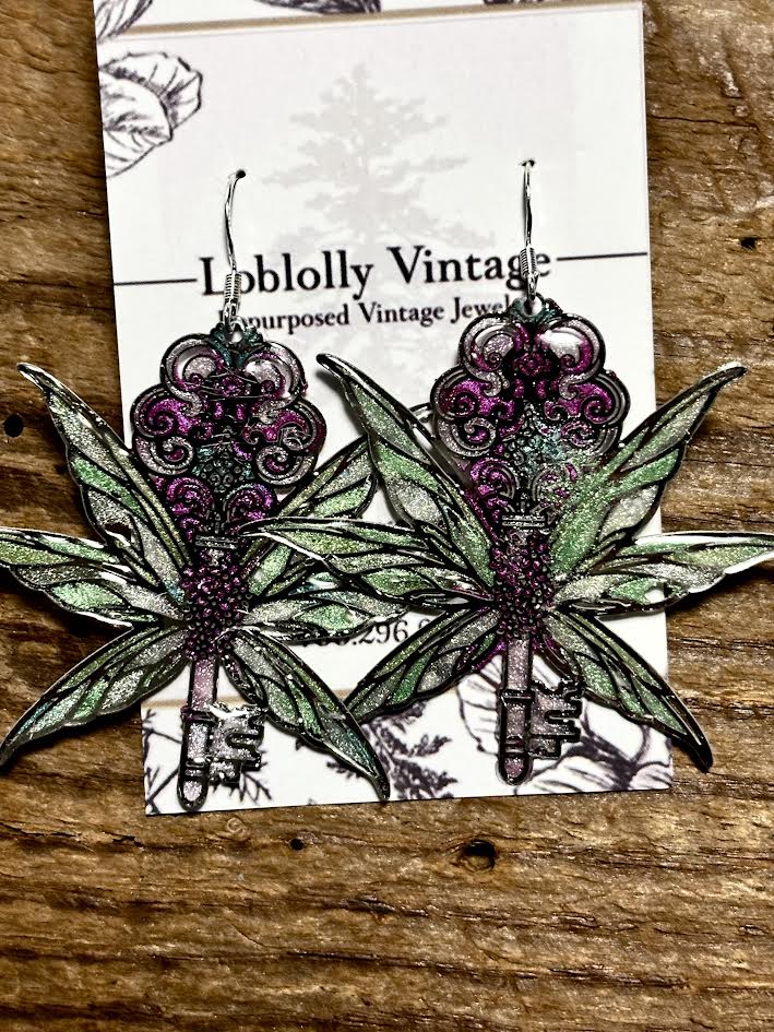 Gilded Meadow Enchanted Keywing Earrings