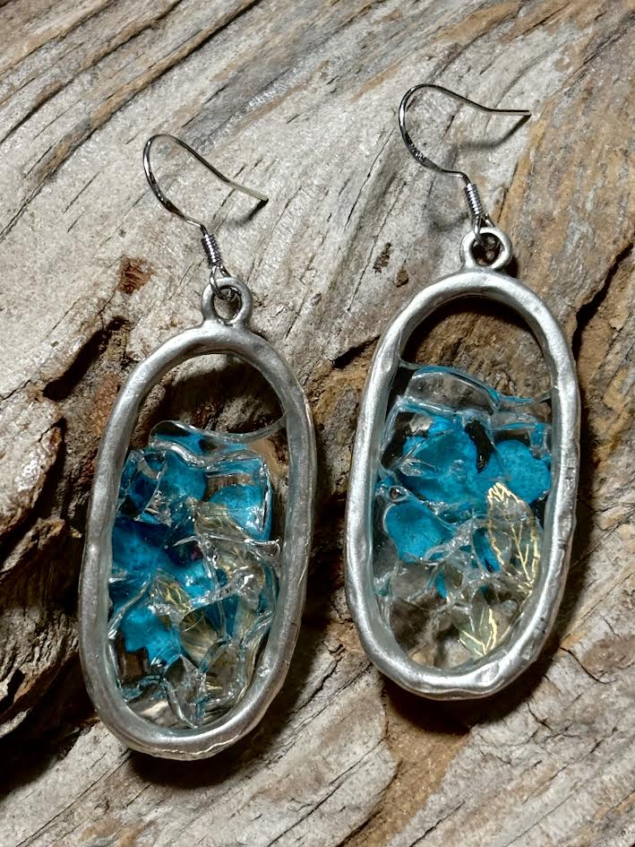Sea Glass Bloom Oval Drops