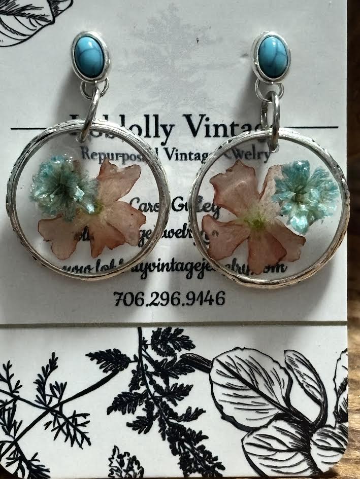Turquoise Meadow Bloom Earrings