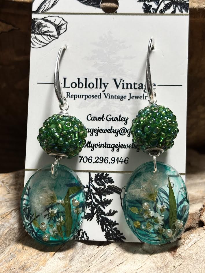 Mosslight & Pearl Earrings