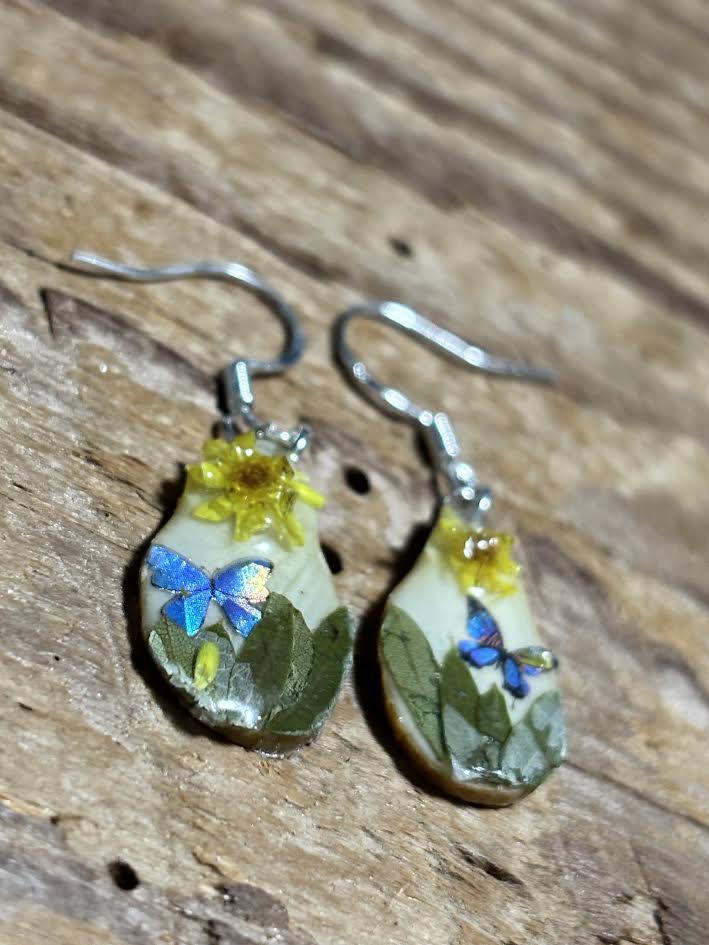 Wildflower Antler Earrings