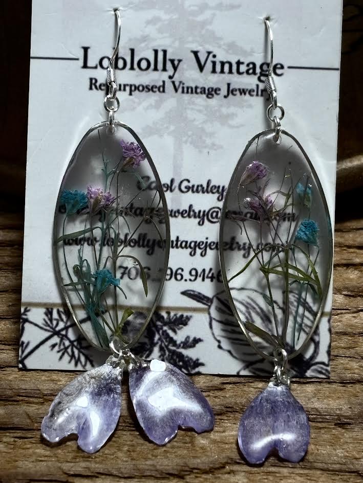 Wild Meadow Pressed Drop Earrings