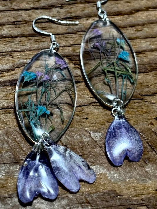 Wild Meadow Pressed Drop Earrings