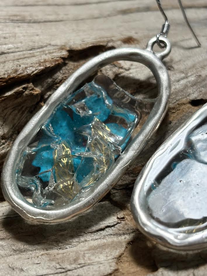 Sea Glass Bloom Oval Drops