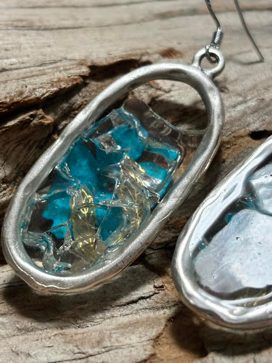 Sea Glass Bloom Oval Drops