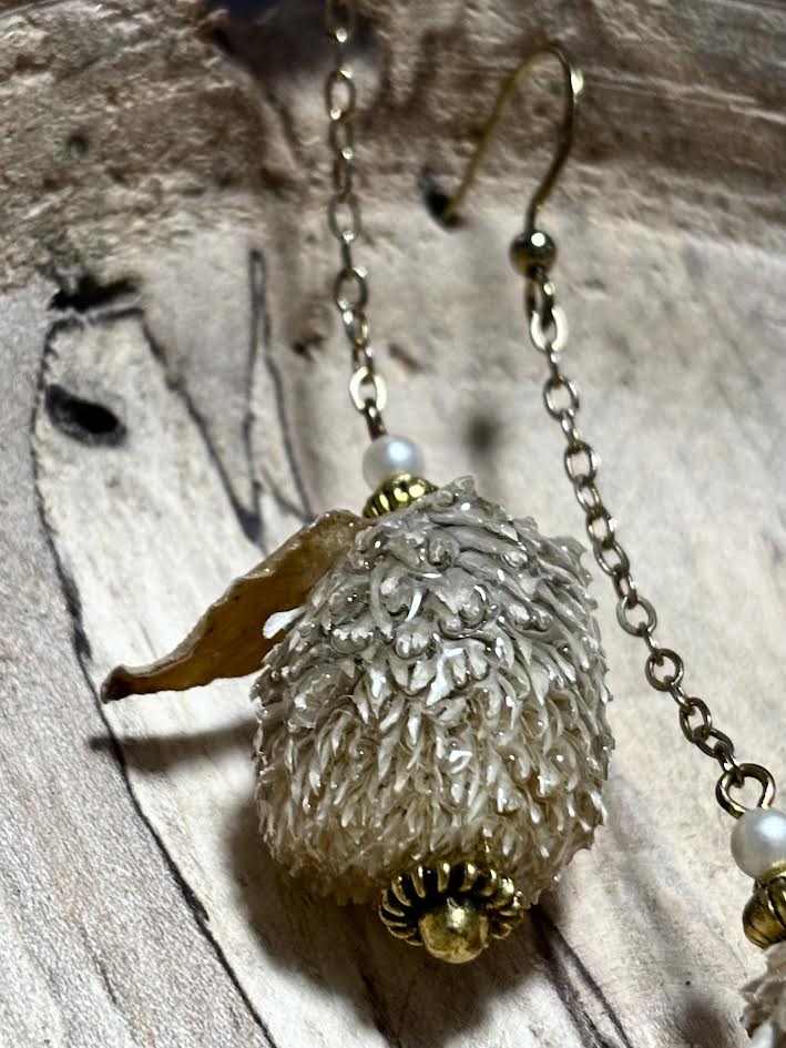 White Clover Bloom Earrings