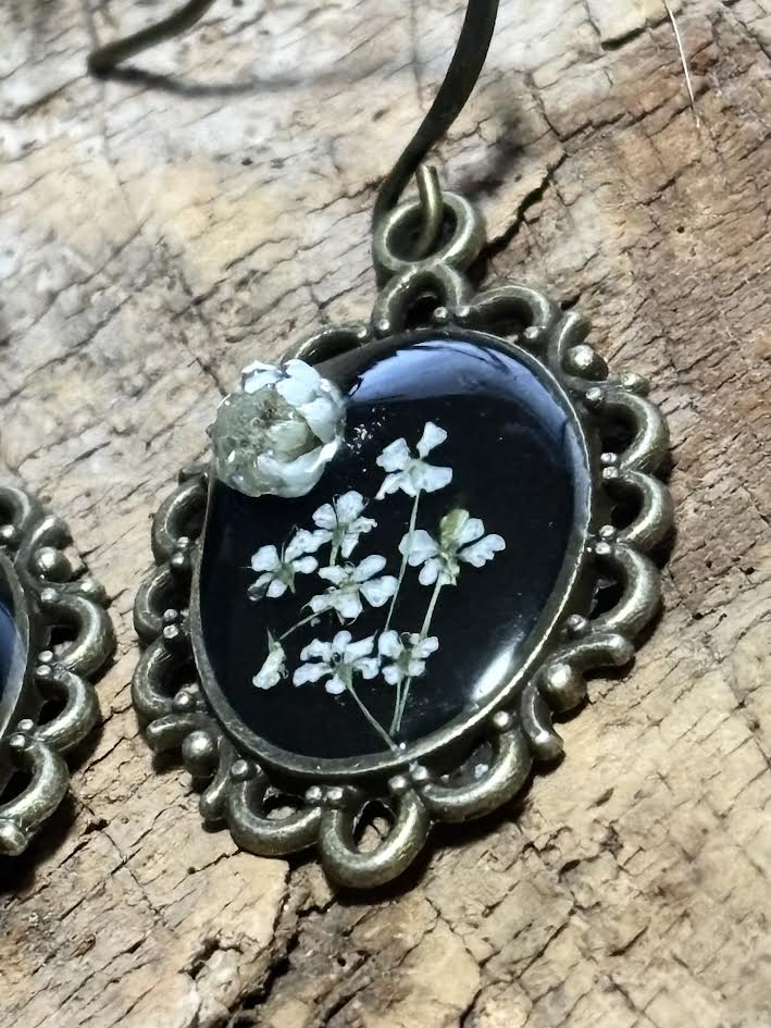 Queen Anne's Lace at Dusk Earrings