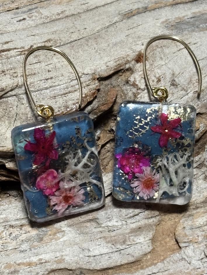 Washi Meadow Botanical Earrings